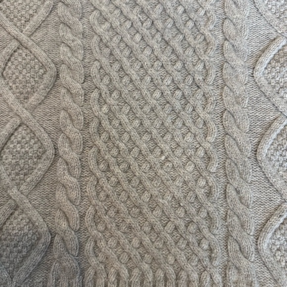 Aritzia Sunday Best Boreal 1/2 Zip Cable Knit Sweater Wool Blend Cropped - Picture 5 of 10